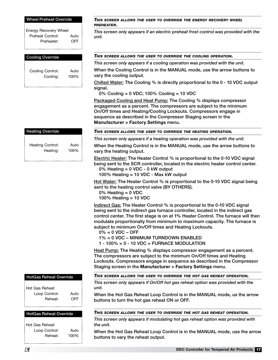 Greenheck Microprocessor Controller (474706 IOM) TAP v1.04 June 2011 (ERCH, ERH, APEX, VER, ERT) User Manual | Page 17 / 32