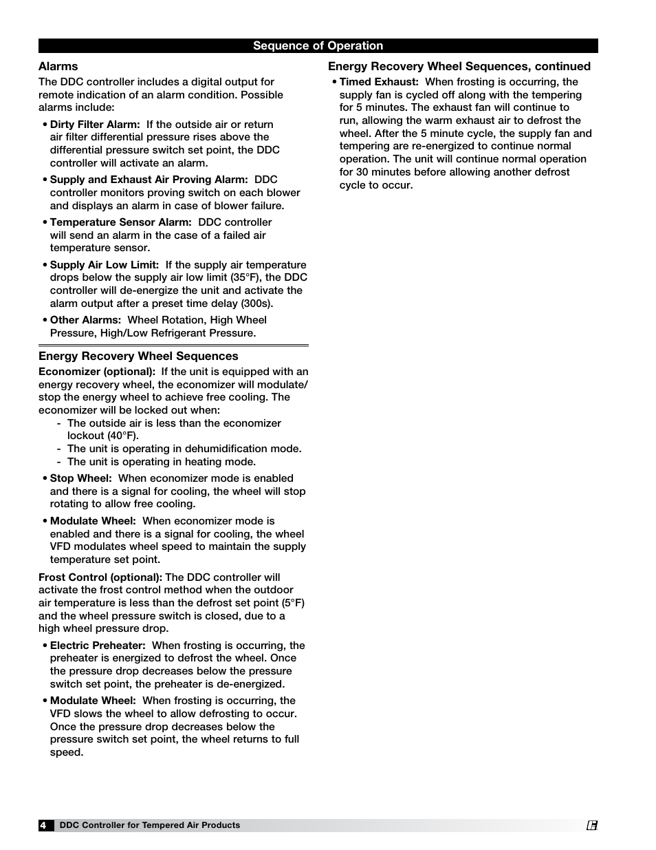 Greenheck Microprocessor Controller (474706 IOM) TAP v1.04 June 2011 (ERCH, ERH, APEX, VER, ERT) User Manual | Page 4 / 32
