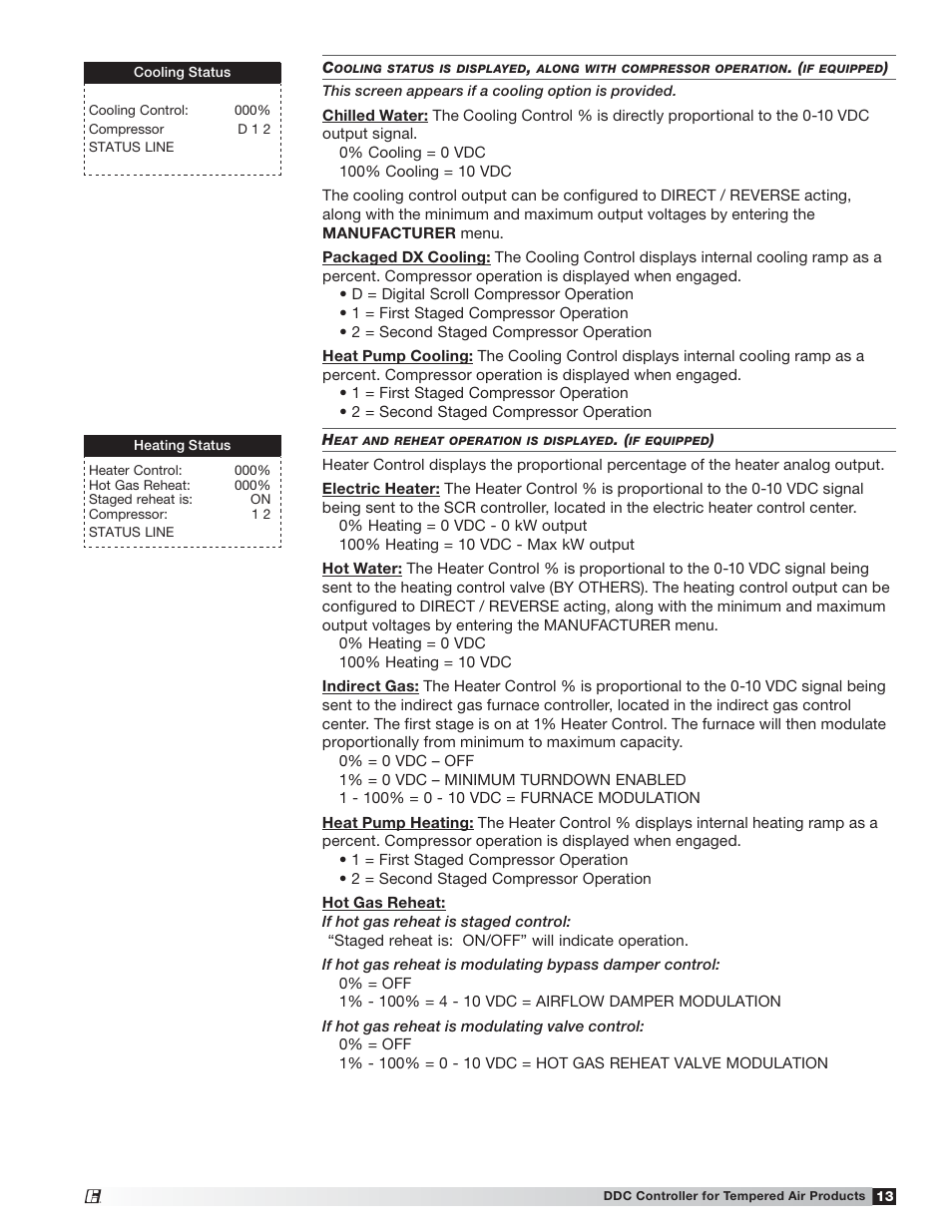 Greenheck Microprocessor Controller (475595 IOM) TAP v2.10 April 2014 (RVE, ERCH-01, ERT-01) User Manual | Page 13 / 44