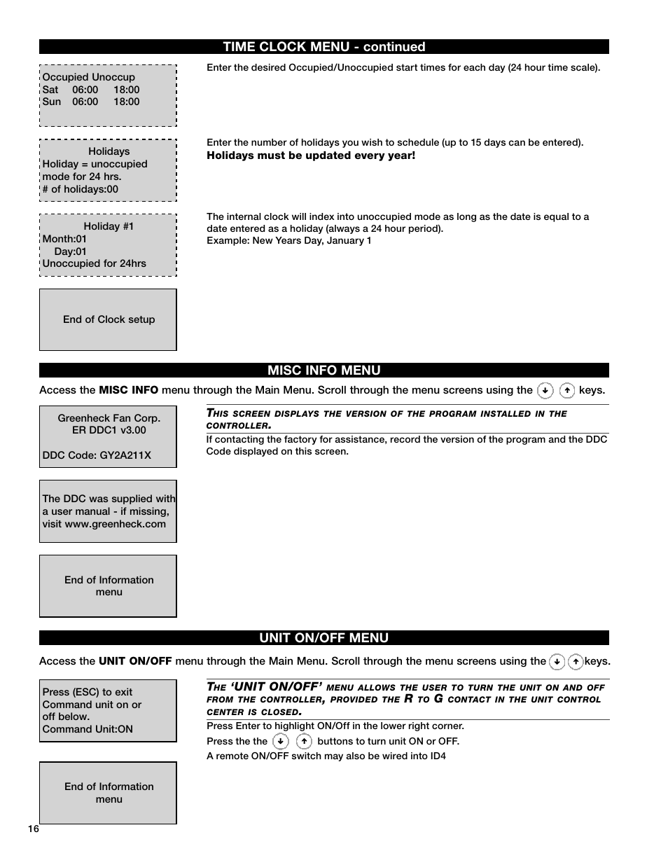 Greenheck Microprocessor Controller v3.0 (469690) User Manual | Page 16 / 24