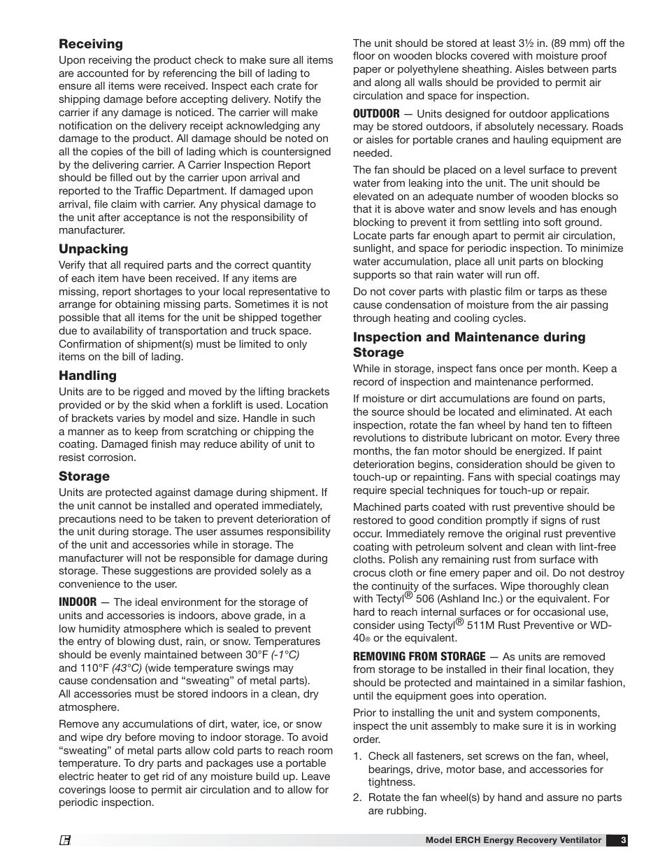 Greenheck ERCH (476054) User Manual | Page 3 / 56