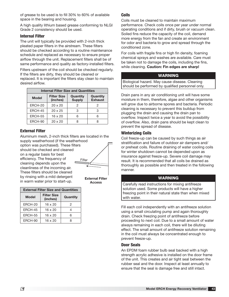Greenheck ERCH (476054) User Manual | Page 43 / 56