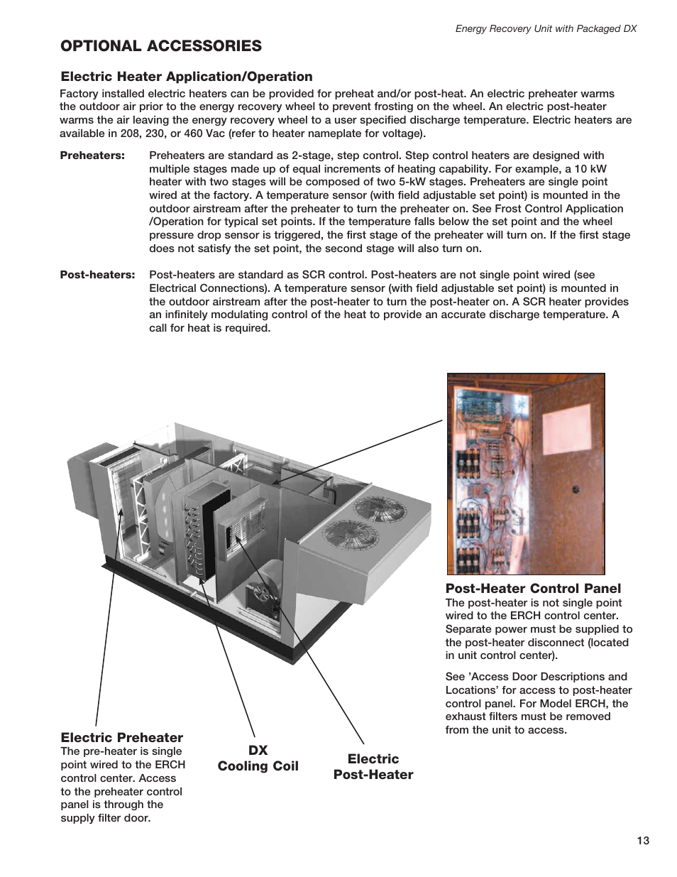 Optional accessories | Greenheck ERCH - Energy Recovery Unit with Packaged DX (468151) User Manual | Page 13 / 52