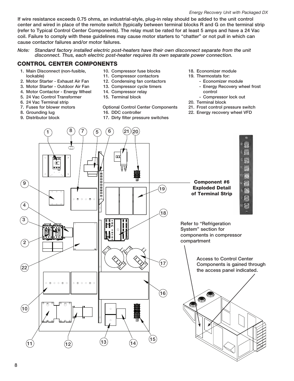Greenheck ERCH - Energy Recovery Unit with Packaged DX (468151) User Manual | Page 8 / 52