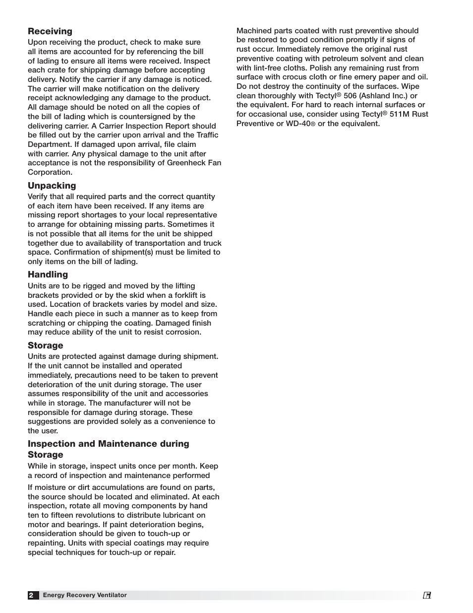 Greenheck ERV (476412) User Manual | Page 2 / 32