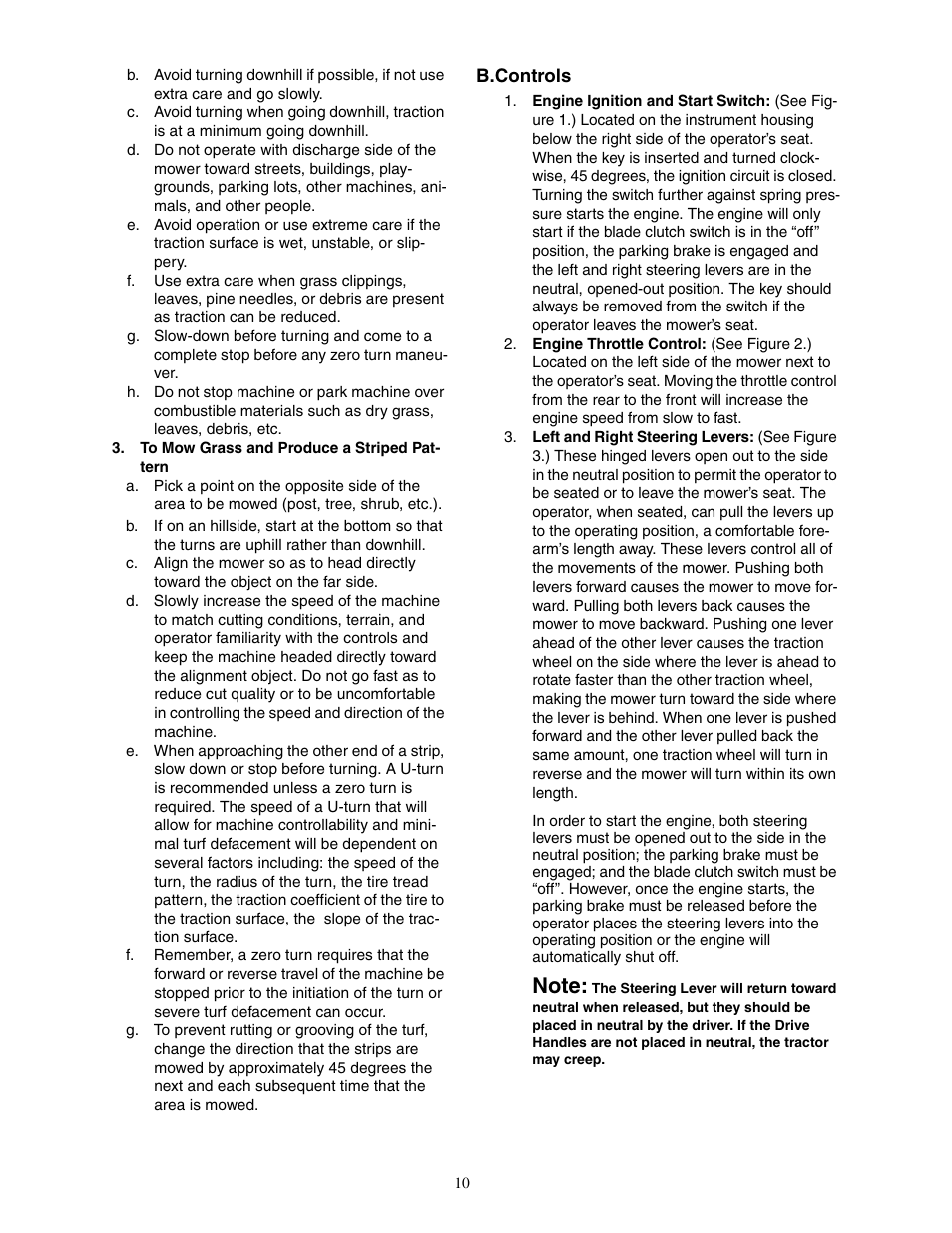 Cub Cadet Hydrostatic Zero-Turn Commercial Riding Mower Professional Turf Equipment User Manual | Page 10 / 32