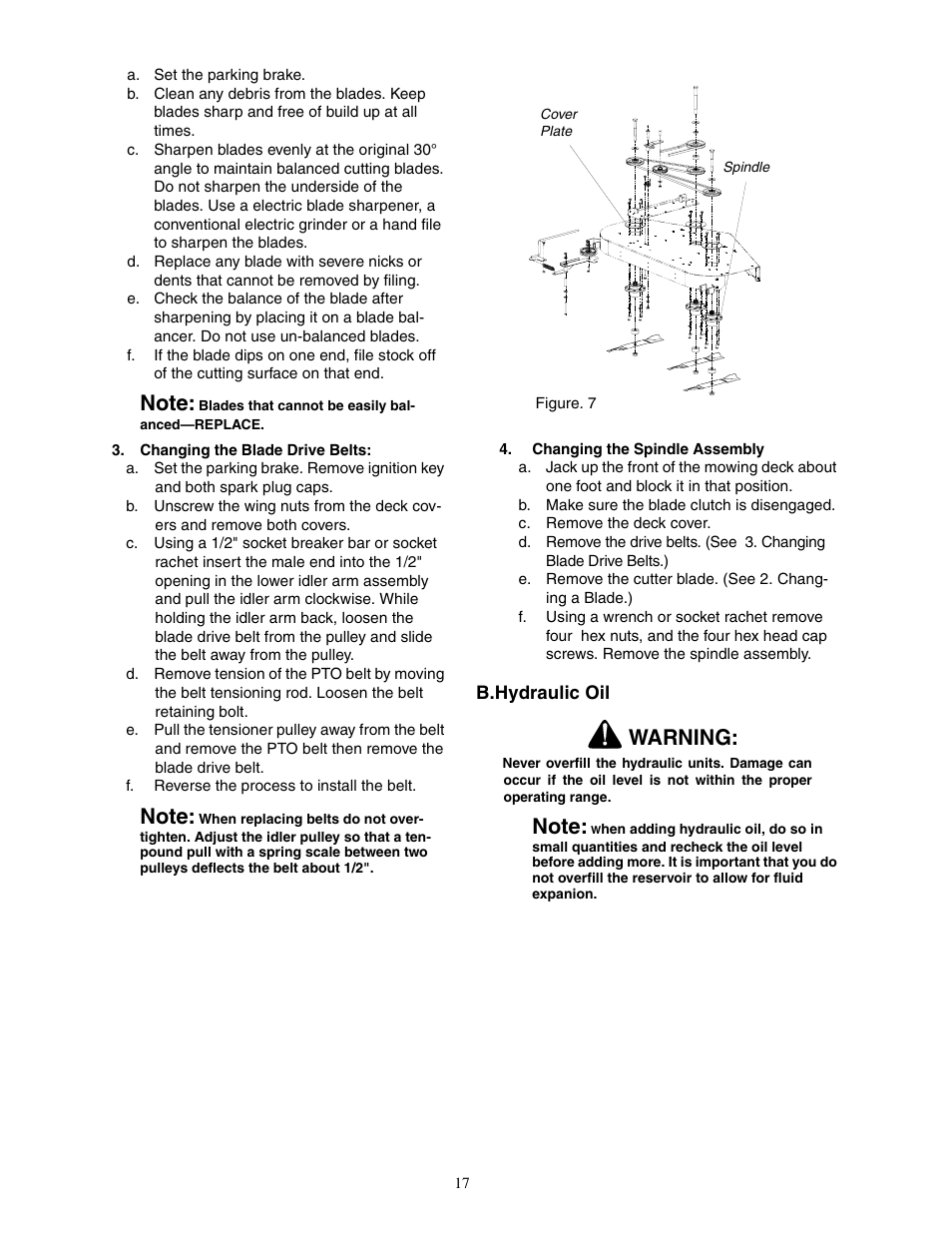 Warning | Cub Cadet Hydrostatic Zero-Turn Commercial Riding Mower Professional Turf Equipment User Manual | Page 17 / 32