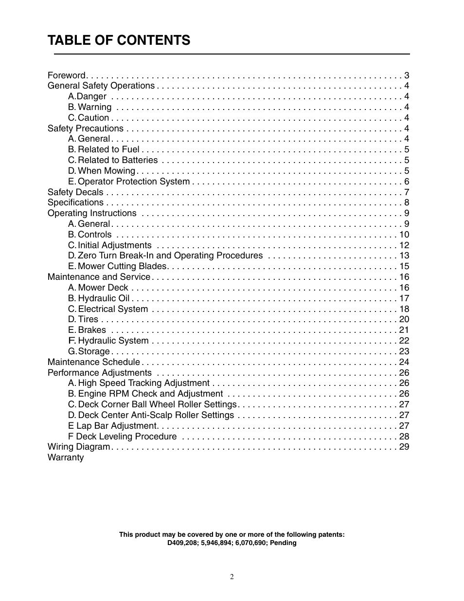 Cub Cadet Hydrostatic Zero-Turn Commercial Riding Mower Professional Turf Equipment User Manual | Page 2 / 32