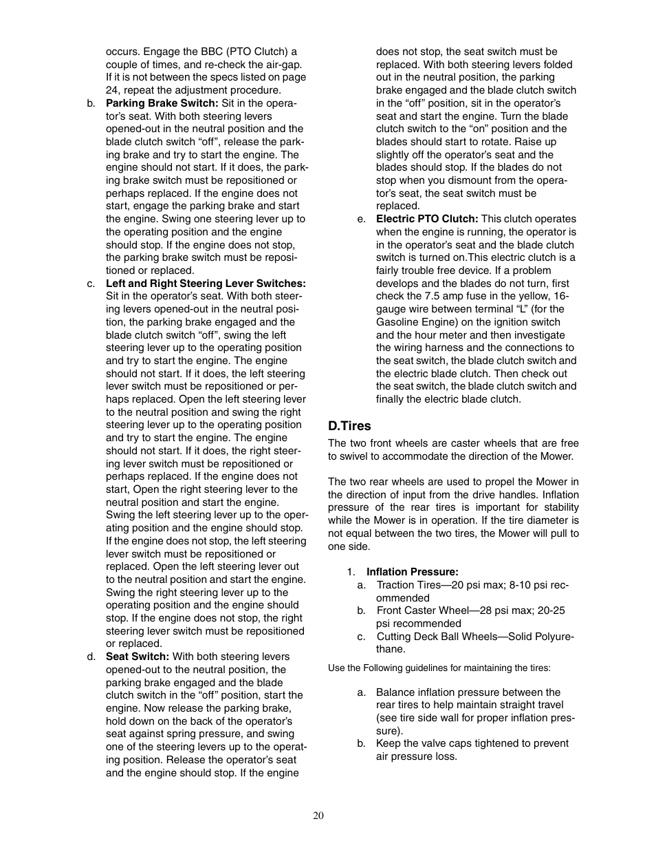 Cub Cadet Hydrostatic Zero-Turn Commercial Riding Mower Professional Turf Equipment User Manual | Page 20 / 32