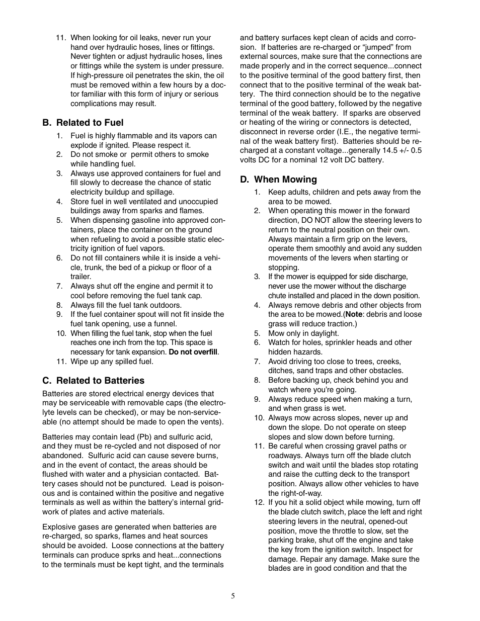 Cub Cadet Hydrostatic Zero-Turn Commercial Riding Mower Professional Turf Equipment User Manual | Page 5 / 32