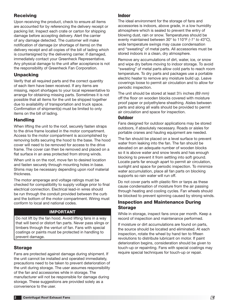 Greenheck LD/LDP/LB/LBP (453283) User Manual | Page 2 / 8