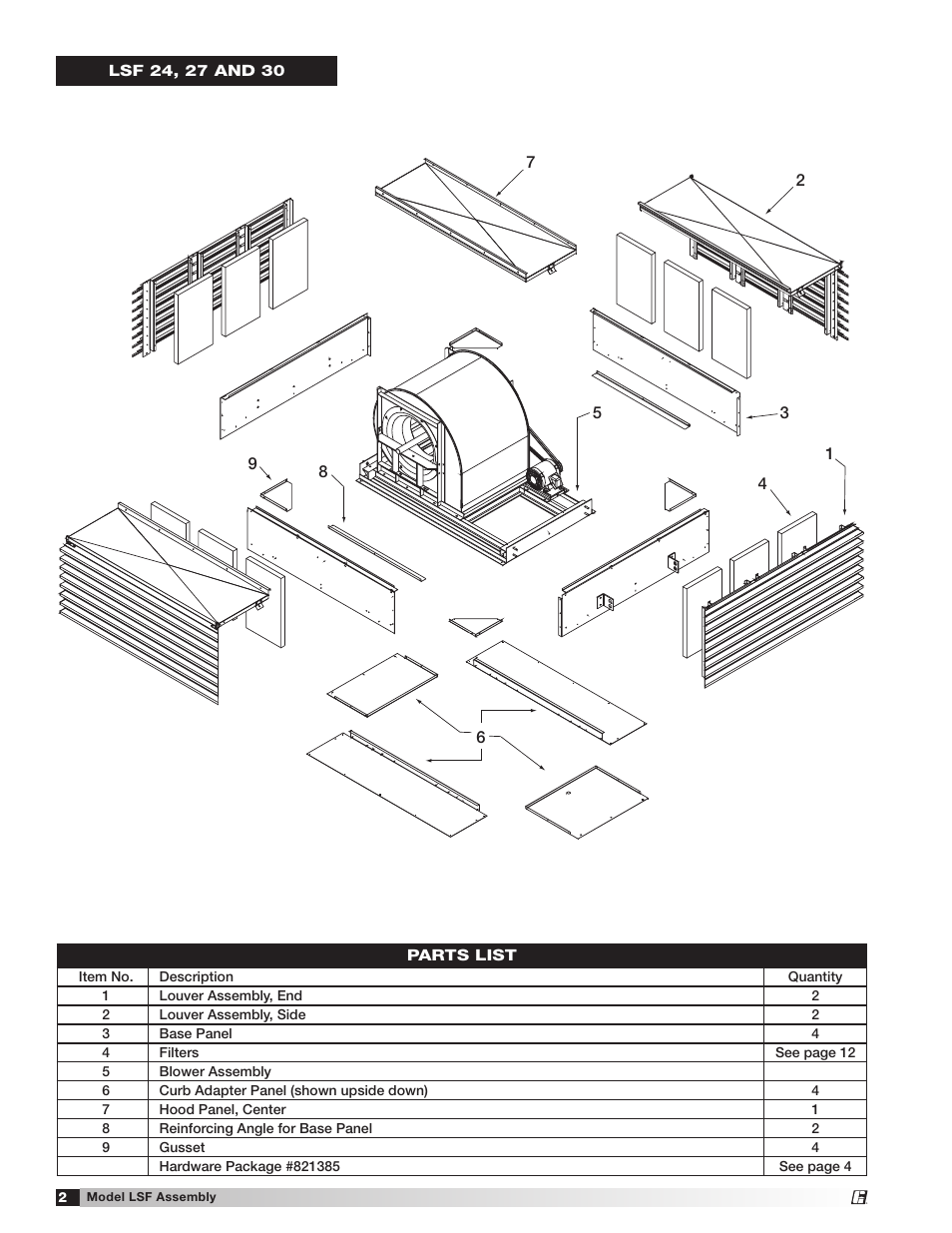 Greenheck LSF (458066) User Manual | Page 2 / 12