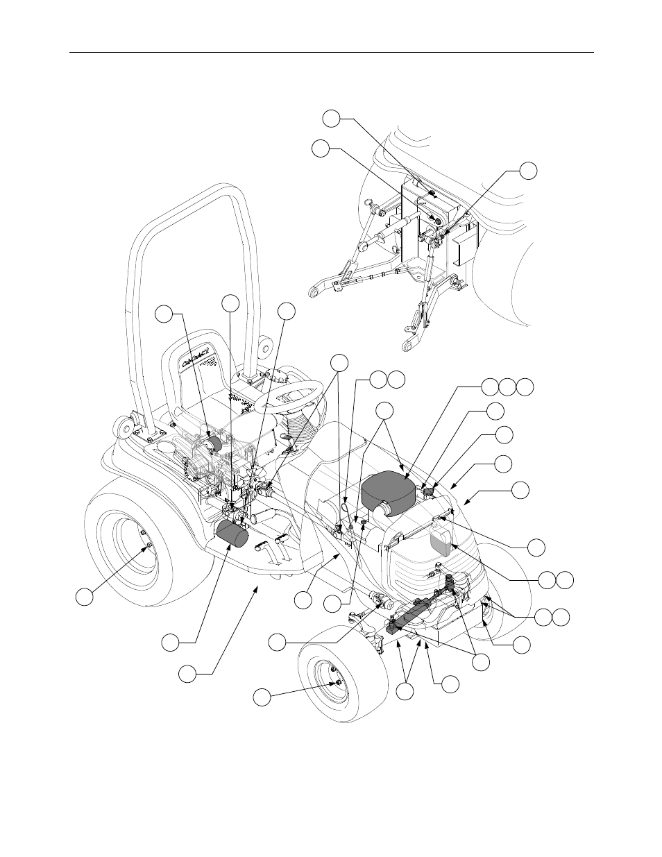 Lubrication and maintenance chart (illustration) | Cub Cadet 5254 Series User Manual | Page 26 / 48