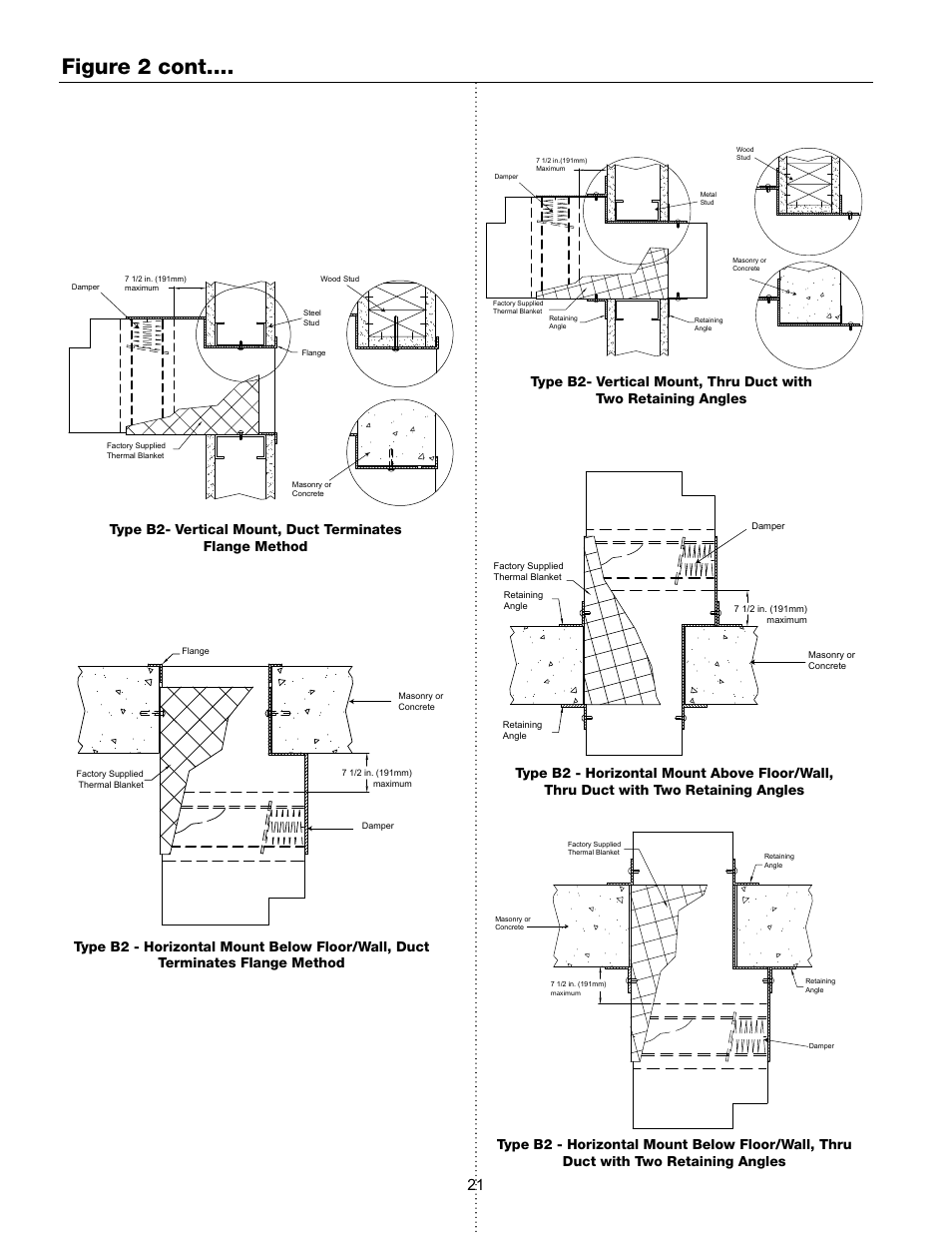 Figure 2 cont | Greenheck Multi-blade Fire & Combination Fire Smoke Dampers Installation Booklet (826249) User Manual | Page 21 / 52