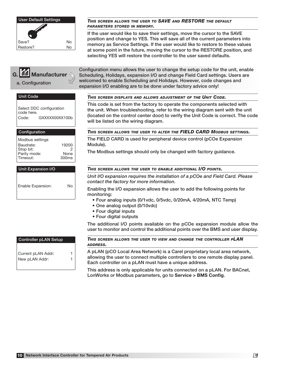 G. manufacturer | Greenheck Network Interface Controller (475262 IOM) (Pre May 2013) User Manual | Page 10 / 20