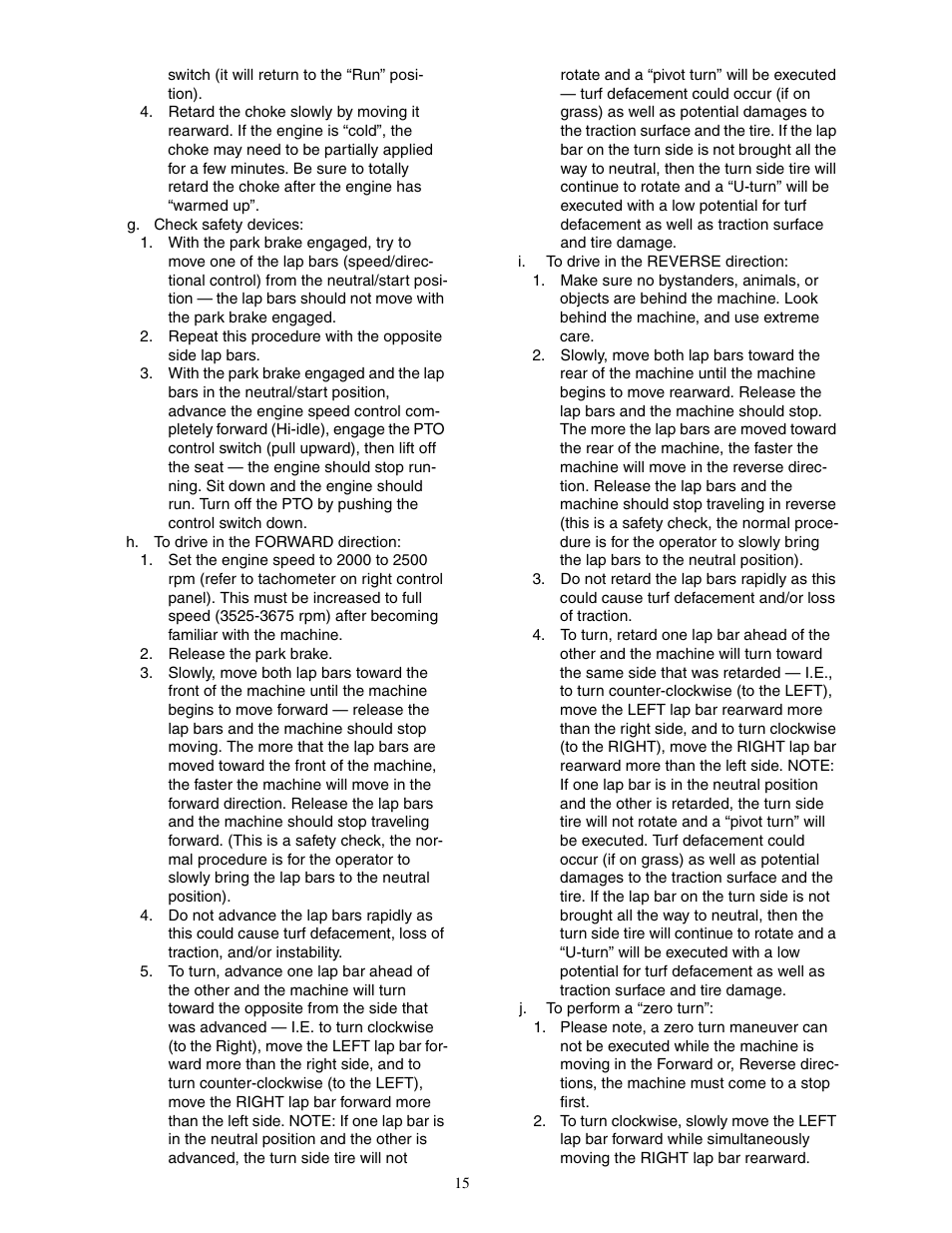 Cub Cadet 48-inch/54-inch/60-inch/72-inch User Manual | Page 15 / 32