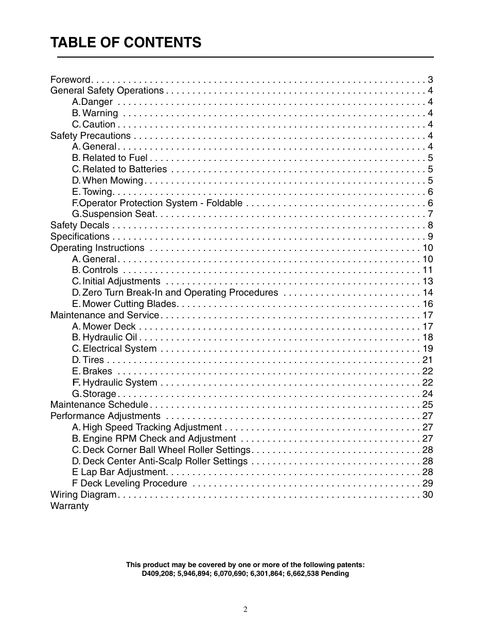 Cub Cadet 48-inch/54-inch/60-inch/72-inch User Manual | Page 2 / 32
