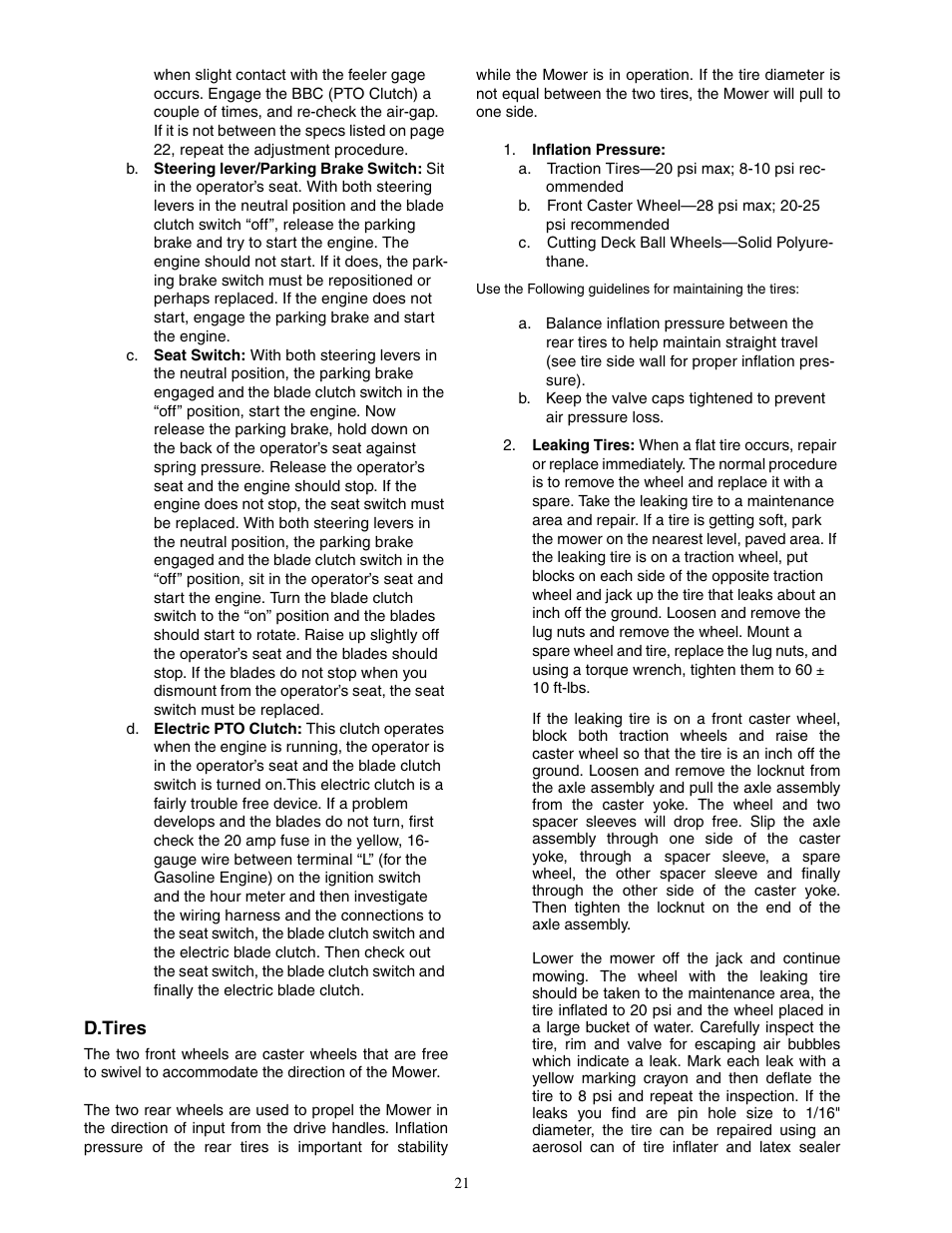 Cub Cadet 48-inch/54-inch/60-inch/72-inch User Manual | Page 21 / 32