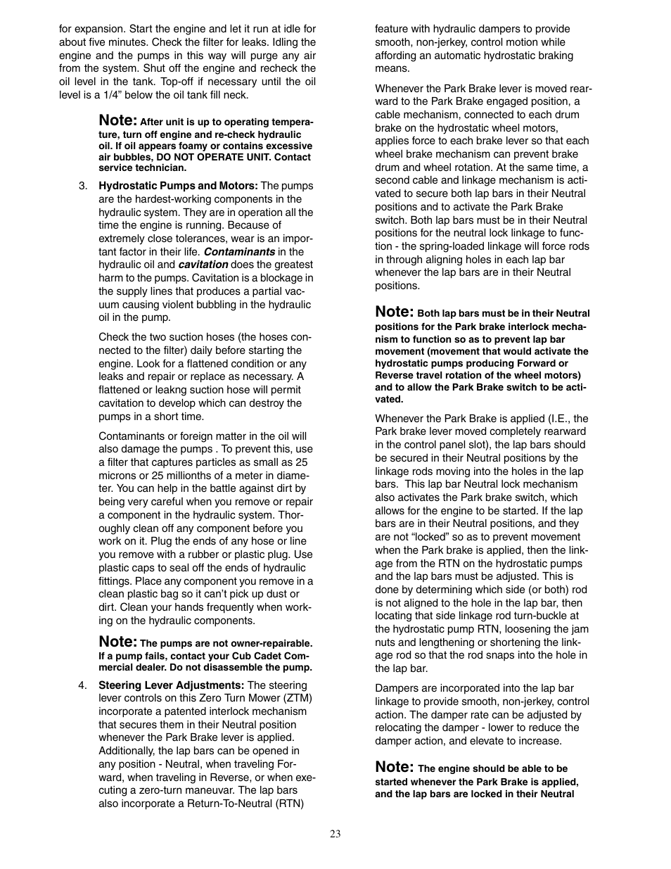 Cub Cadet 48-inch/54-inch/60-inch/72-inch User Manual | Page 23 / 32