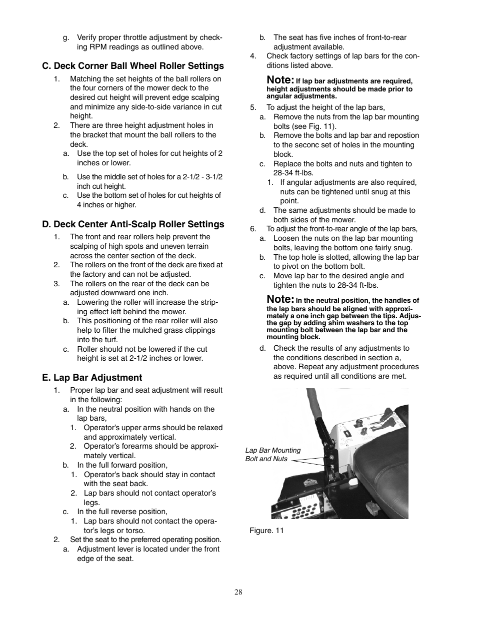 Cub Cadet 48-inch/54-inch/60-inch/72-inch User Manual | Page 28 / 32