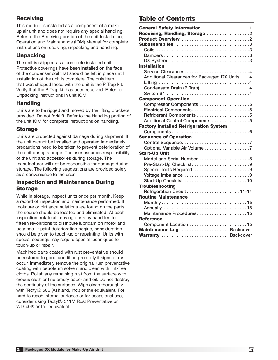 Greenheck Packaged DX Module (474681) User Manual | Page 2 / 16