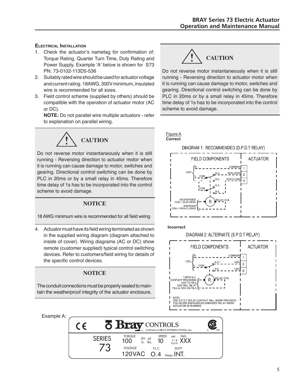 Series, Caution, Notice | Greenheck S73 Series User Manual | Page 7 / 16