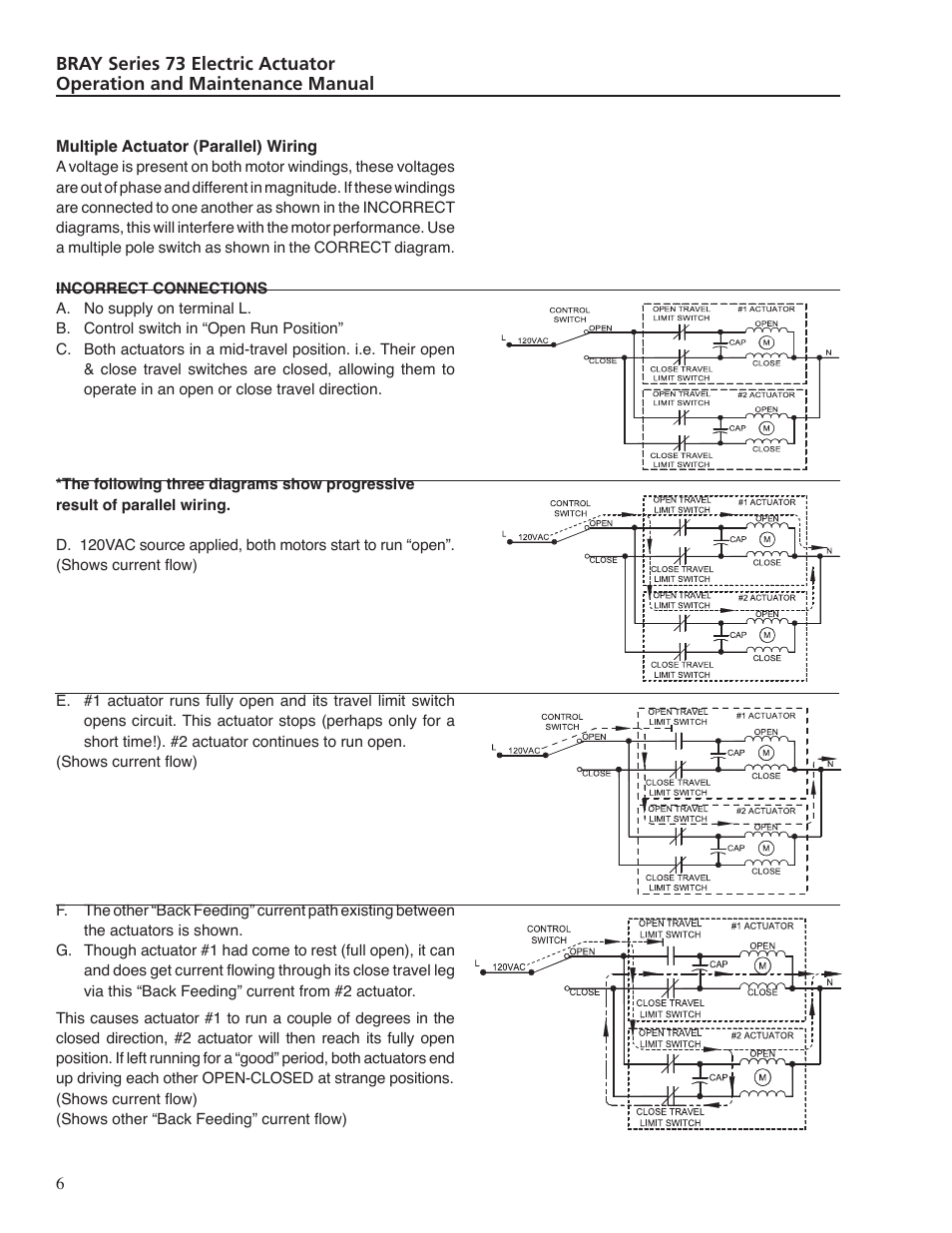 Multiple actuator (parallel) wiring | Greenheck S73 Series User Manual | Page 8 / 16