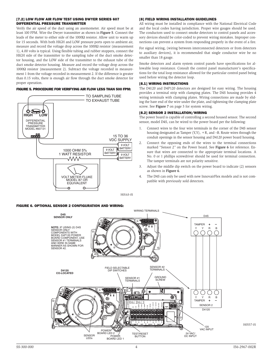 Volt meter fluke model 87 or equivalent | Greenheck Smoke Detector D4120 (Install) User Manual | Page 4 / 8