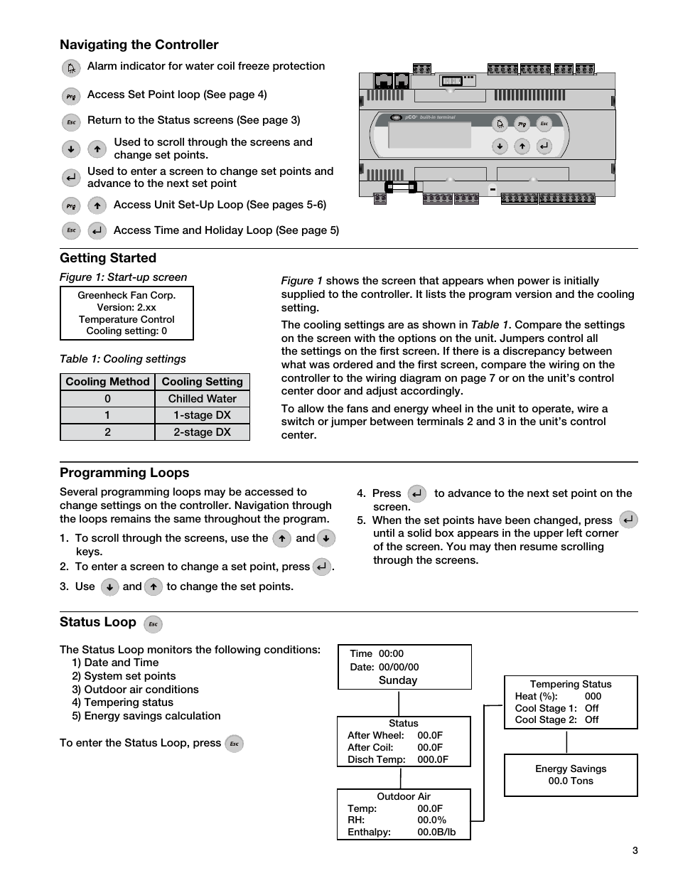 Programming loops, Sunday | Greenheck Temperature Control Package v2.0 (461468) User Manual | Page 3 / 8