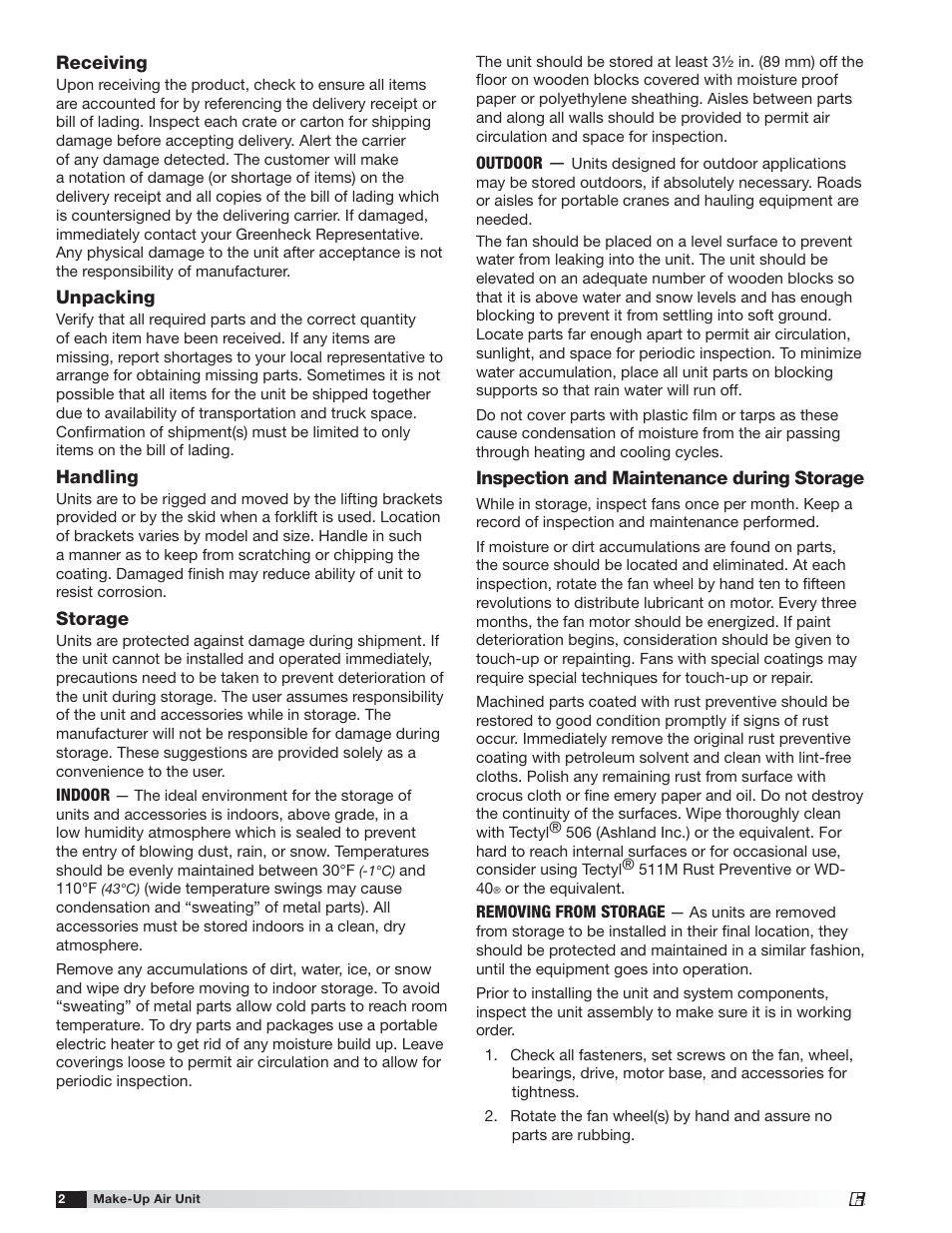Greenheck TSU Base Unit Manual (464441) User Manual | Page 2 / 36