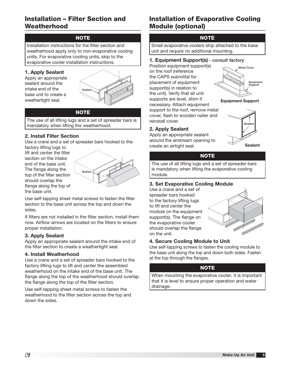 Greenheck TSU Base Unit Manual (464441) User Manual | Page 5 / 36