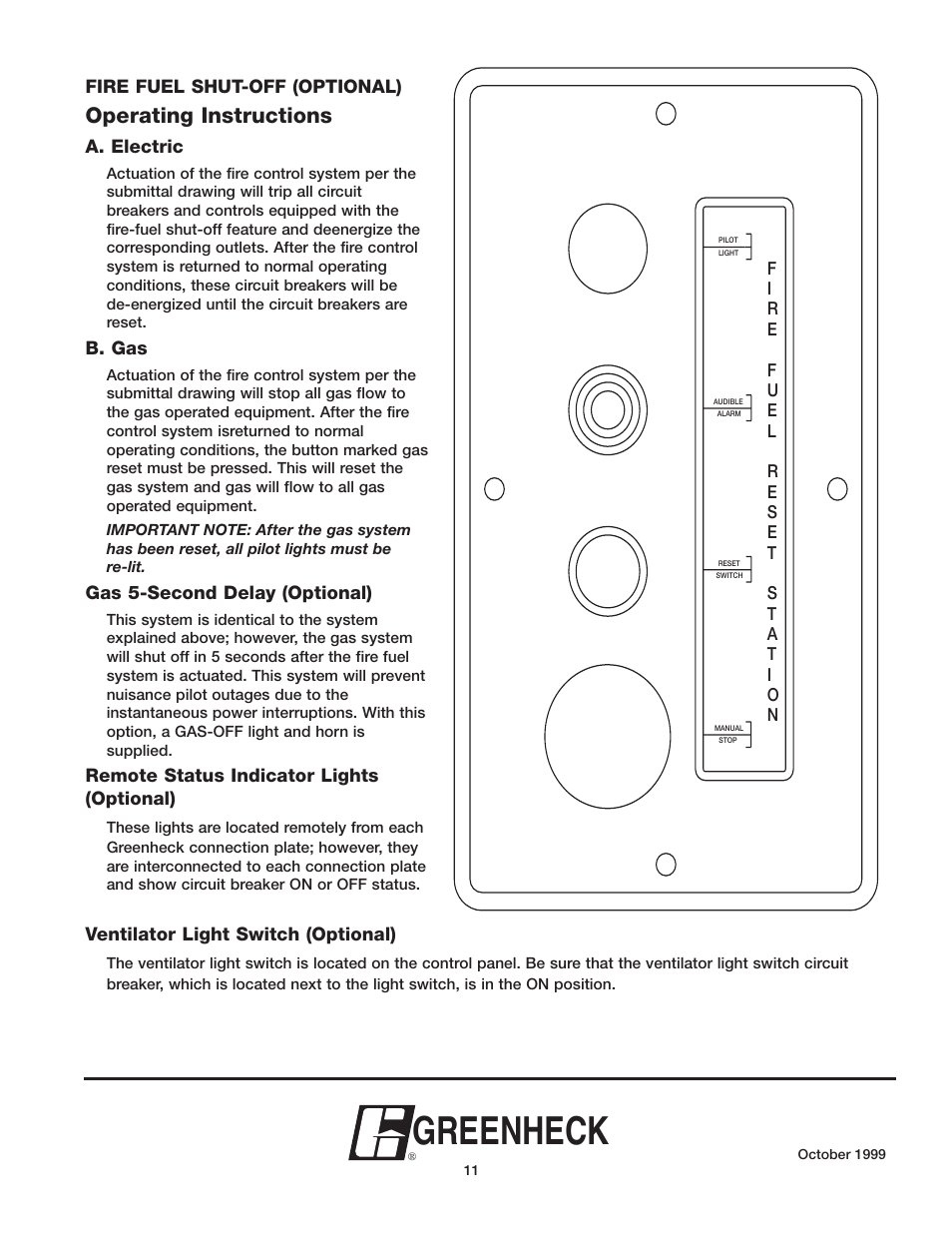 Greenheck, Operating instructions | Greenheck Utility Distribution System User Manual | Page 11 / 14