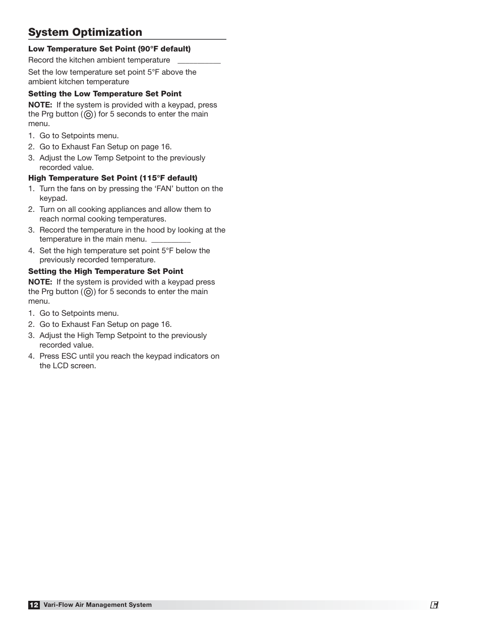 System optimization | Greenheck Vari-Flow Air Management System(476251) User Manual | Page 12 / 32
