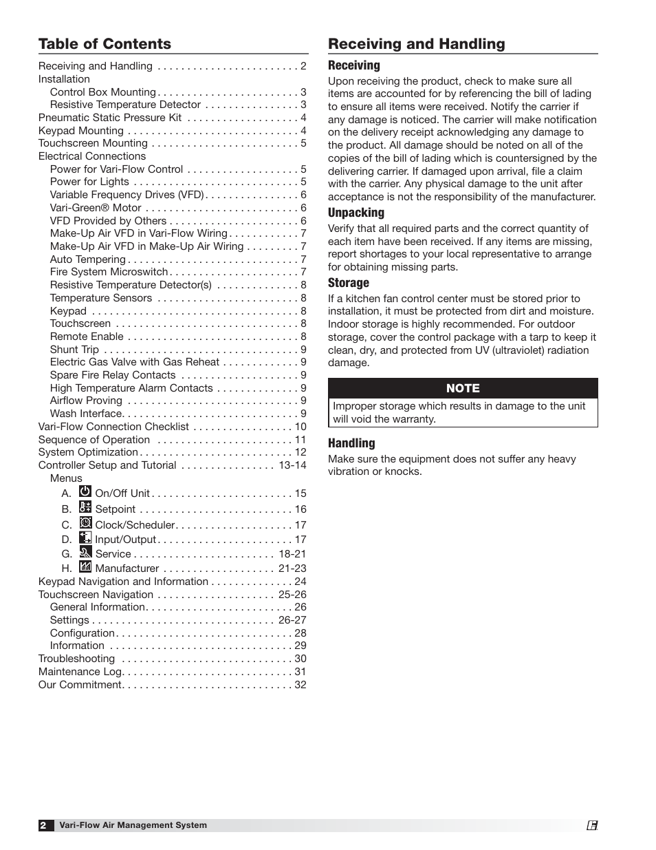 Greenheck Vari-Flow Air Management System(476251) User Manual | Page 2 / 32