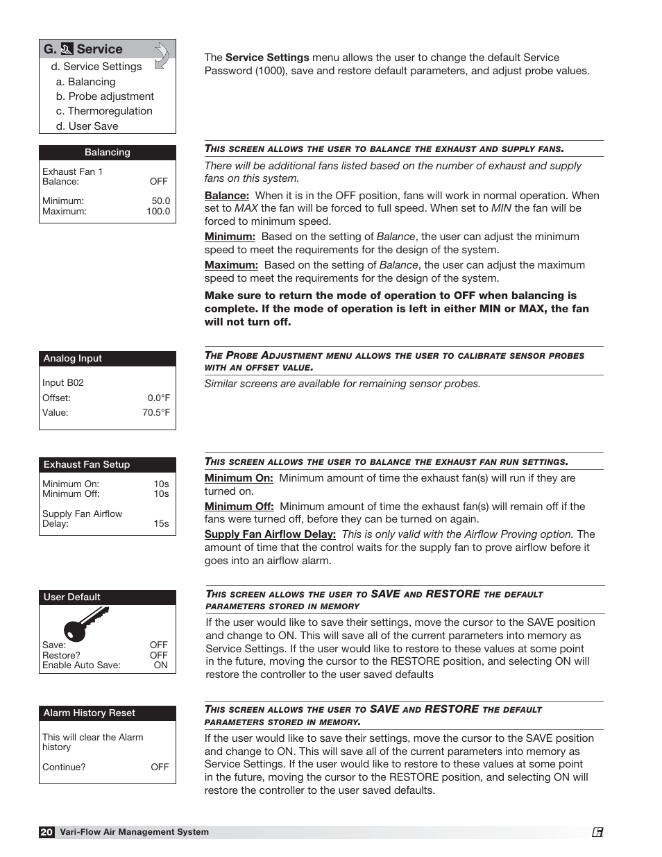 G. service | Greenheck Vari-Flow Air Management System(476251) User Manual | Page 20 / 32