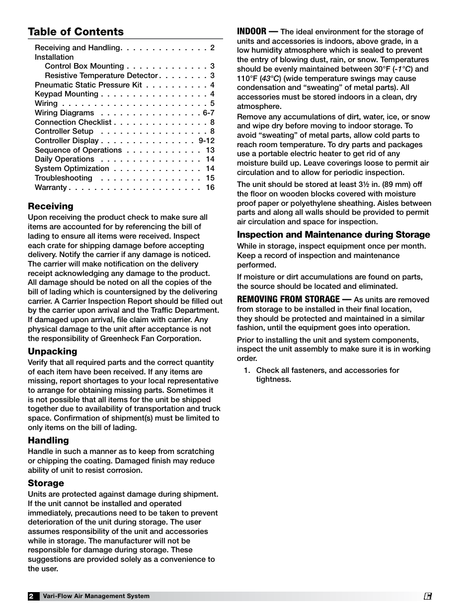 Greenheck Vari-Flow Air Management Systems (472966) User Manual | Page 2 / 16