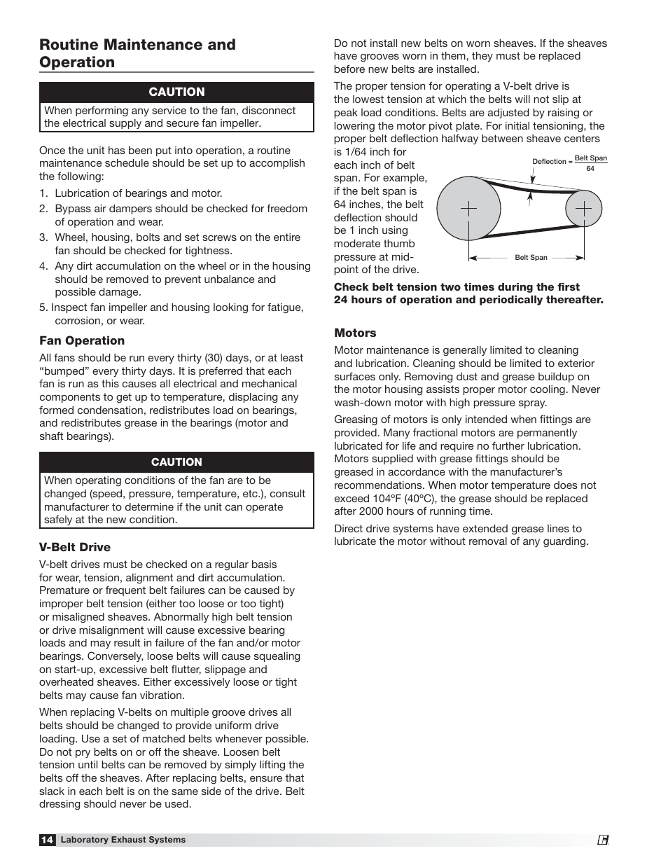 Routine maintenance and operation | Greenheck Vektor-MH, Vektor-MD, and Vektor-MS (464652) User Manual | Page 14 / 20