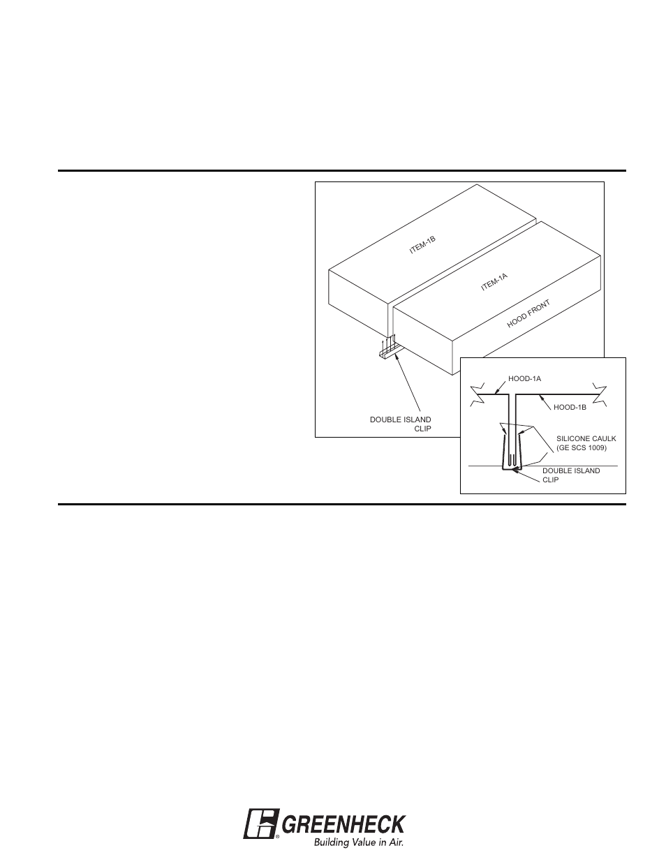 Double island style hoods, Installing u channel trim strip | Greenheck Waterwash (458292) User Manual | Page 9 / 56