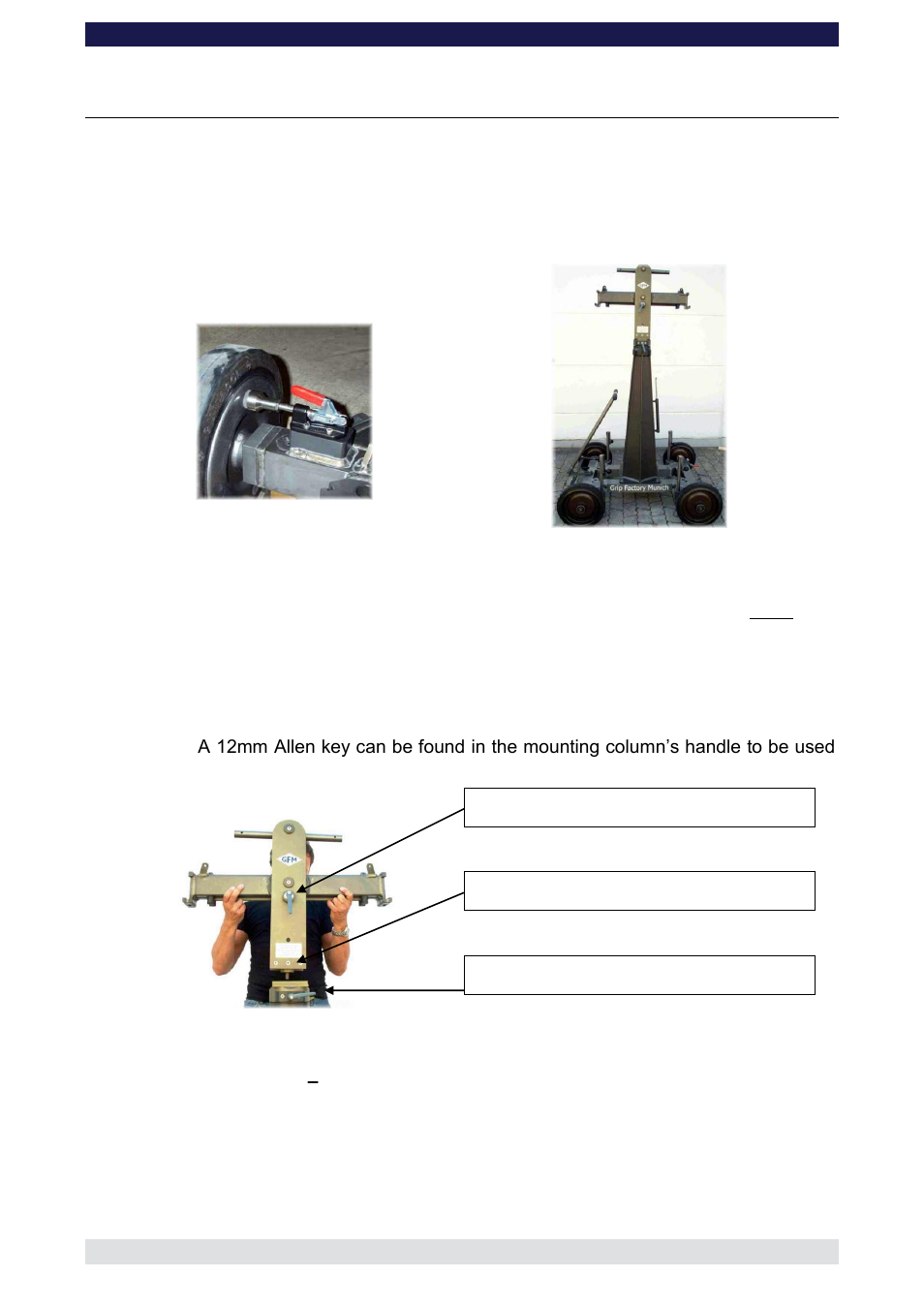 Gf- 9 assembly procedure on base dolly | Grip Factory Munich GF-9 User Manual | Page 4 / 31