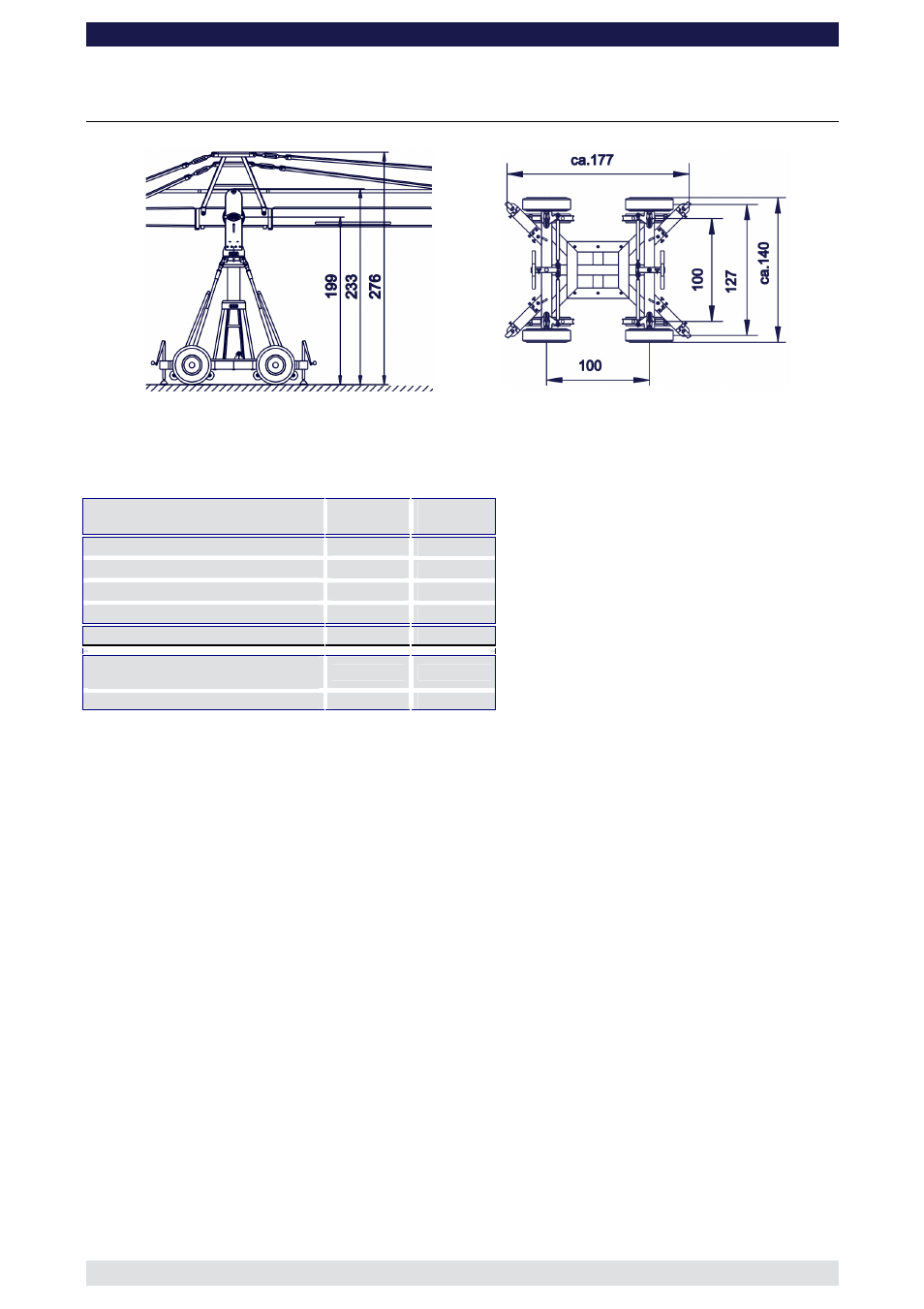 Gf-16 camera crane and dolly dimensions, Dolly weight | Grip Factory Munich GF-16 User Manual | Page 47 / 53