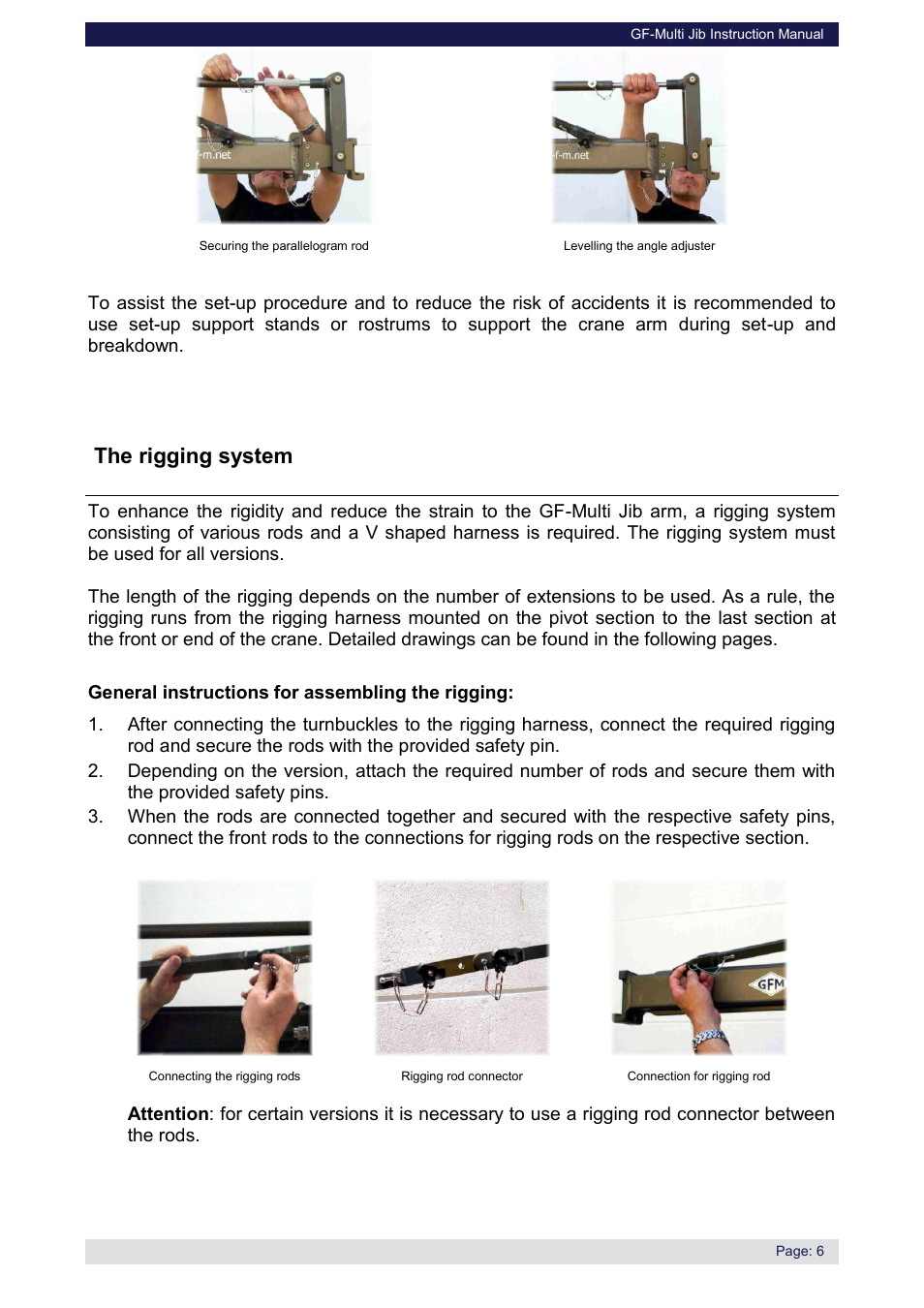 The rigging system | Grip Factory Munich GF-Multi Jib User Manual | Page 7 / 12