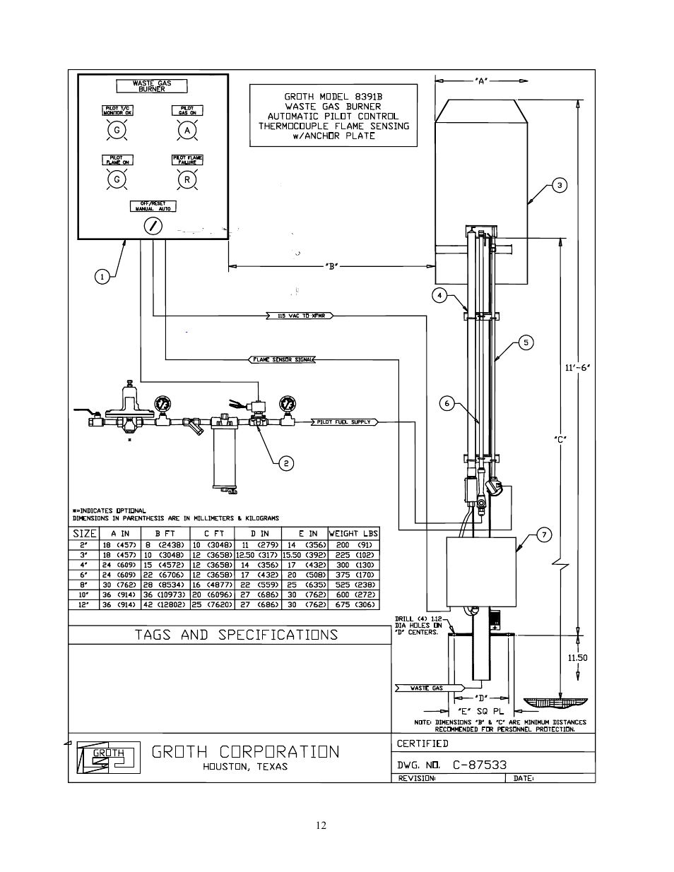 Groth 8391B User Manual | Page 13 / 18