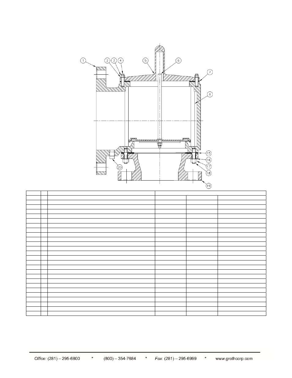 Appendix e: model 1860a pressure relief valve | Groth 1800A User Manual | Page 15 / 17