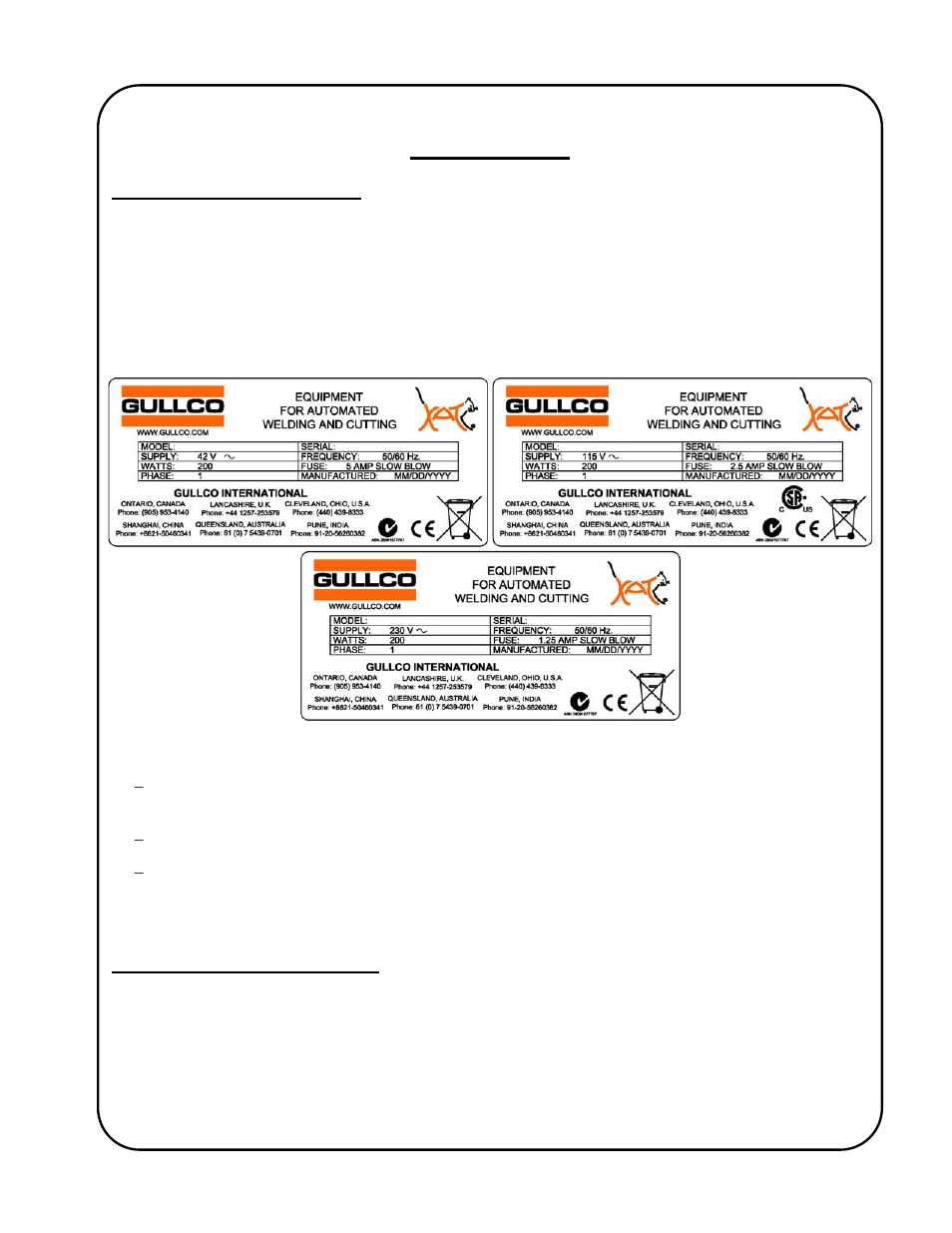 Installation | Gullco KR-200-L User Manual | Page 7 / 32