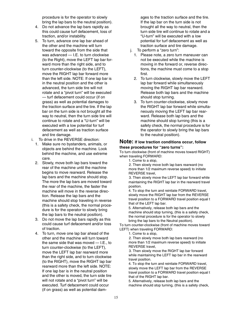 Cub Cadet 19HP Enforcer 44 User Manual | Page 15 / 32