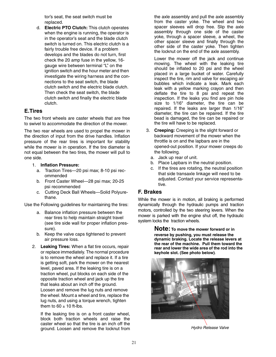 Cub Cadet 19HP Enforcer 44 User Manual | Page 21 / 32