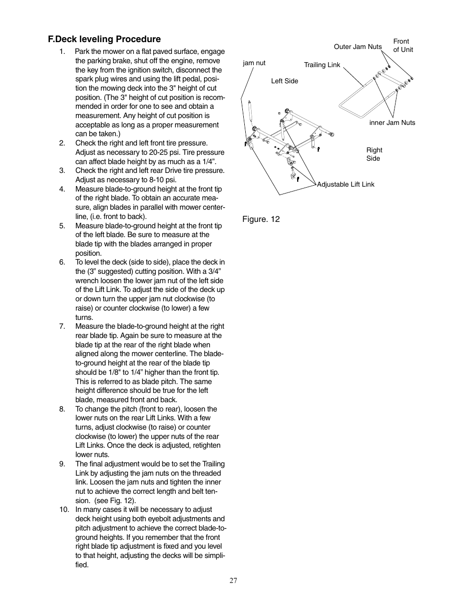 Cub Cadet 19HP Enforcer 44 User Manual | Page 27 / 32