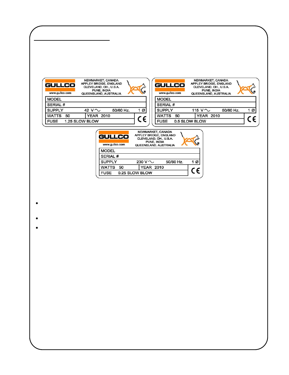 Gullco GK-203-400-12 User Manual | Page 5 / 30