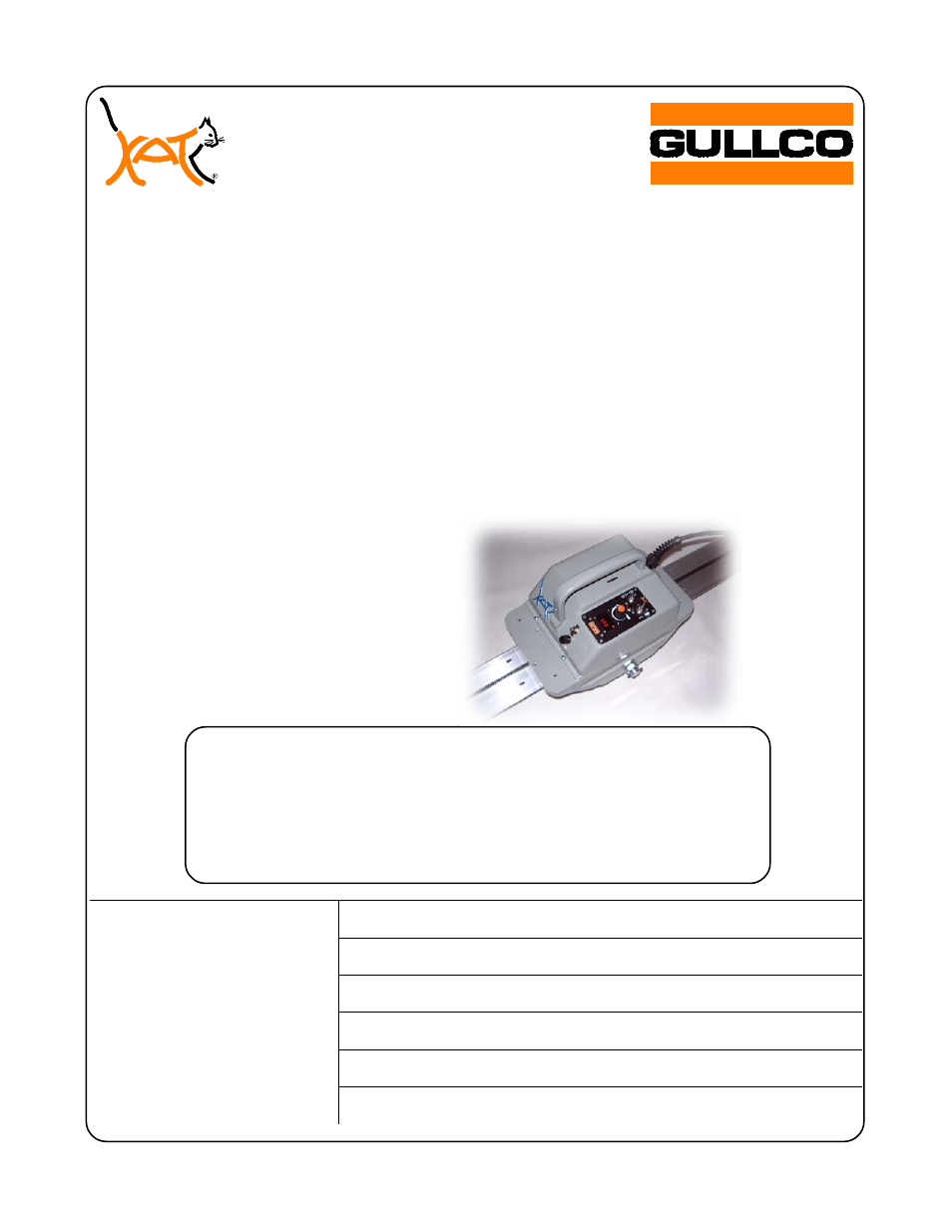 Gullco GK-200-RL User Manual | 50 pages