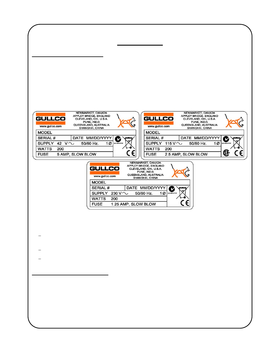 Installation | Gullco GK-200-RL User Manual | Page 7 / 50